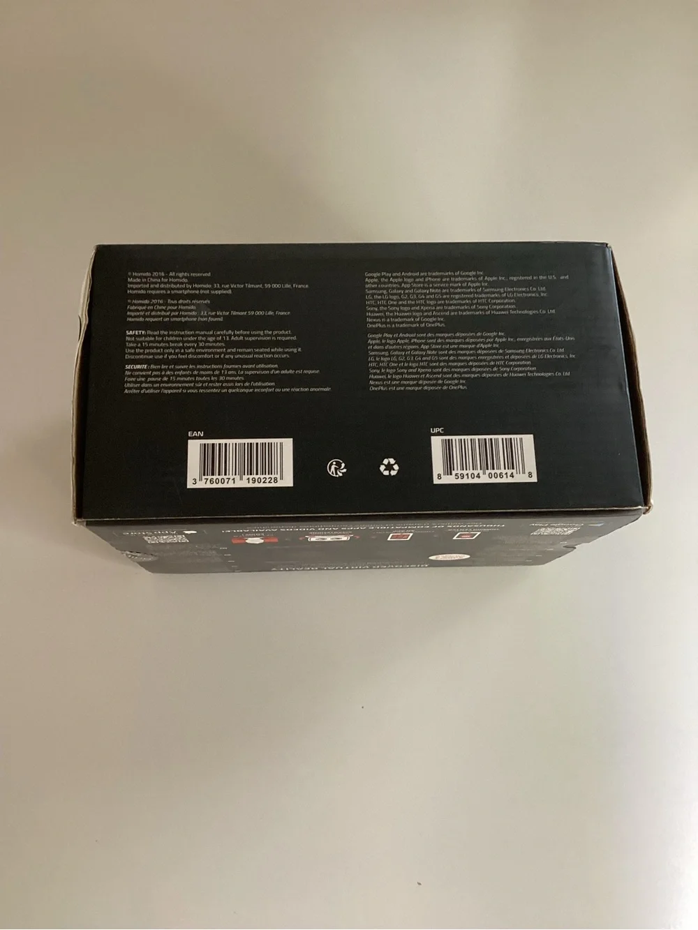 Homido Grab Virtual Reality Headset For Smartphones 3D Watch Google Cardboard